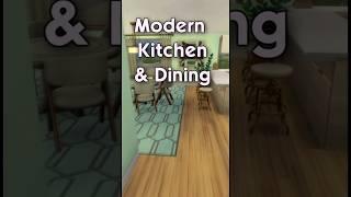 Modern kitchen & dining #sims4 #sims4building #velvettb