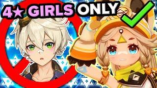 Clearing Abyss With 4 Stars Only, But They're All Girls | Genshin Impact