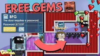 Hacking into BFG rooms, FREE GEMS!  || Growtopia Funny