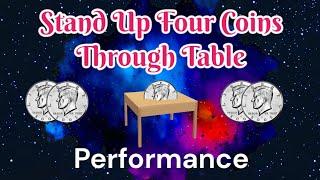 Stand Up Coins Through the Table from Rubinstein Coin Magic