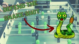 Foosball Tutorial - How To Defend The Snake Shot (Jet) - Table Soccer | #strategysunday with Linh