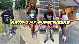 RATING MY SUBSCRIBERS FIRST DAY OF SCHOOL FITS 2023 | thatonegirlkenn