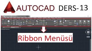 Autocad Ders - 13 - Ribbon Menüsünü Açıp Kapatmak (Üst Menüyü Açıp Kapatmak)