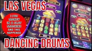 Quick Noon time Casino break with dancing drums in Las Vegas.