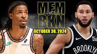 Memphis Grizzlies vs Brooklyn Nets Full Game Highlights - October 30, 2024 | 2024-25 NBA Season