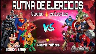 Rutina de EJERCICIOS en CASA |  workout at home |DC VS MARVEL |Quema calorias