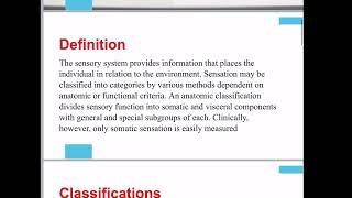 5. General sensitivity, its definition, classification, characteristics and signs of damage