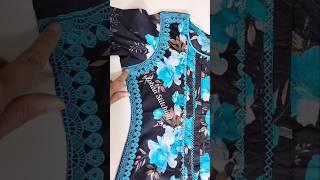 New Popular Kurti Side Fitting Lace Design #shorts #sewing #viralvideo