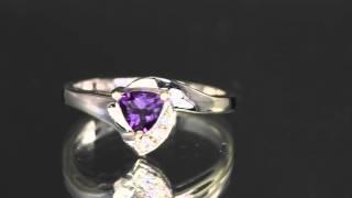 Amethyst Trilliant 3 Diamond