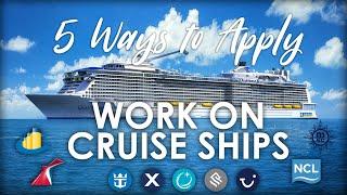 5 WAYS TO APPLY for CRUISE SHIP JOBS  Full Guide WHERE & HOW?