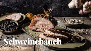 Schweinebauch vom Keramik Grill - einfach, schnell & extrem lecker!