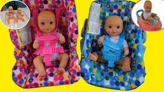 Evening Routine of New Giggle and scape baby dolls from Target store