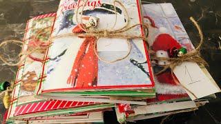 Christmas Card Junk Journals - Part 3/4 - SOLD