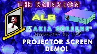 Akia Screens CineGrey 3D ALR 123" Projector Screen Demo!