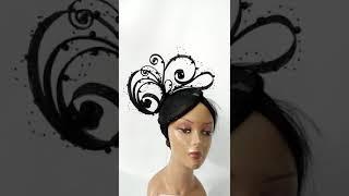 Black Sinamay Fascinator |  Designs in Lagos | Lastest Black Fascinator Styles (2021)