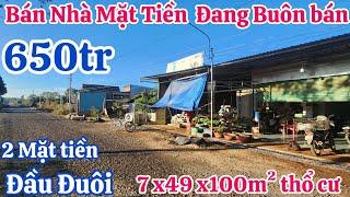 Bán Nhà Mặt tiền Lớn  Đang  buôn bán Kinh Doanh (7x49 x100m² tc) giá 650tr bao sổ  hết đất  gặp chủ