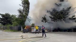 Vegetation Fire with Explosion In Eureka