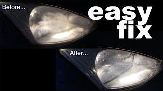 How to polish car headlights crystal clear easy fix