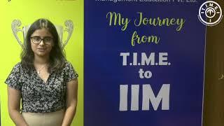 Vidhi (T.I.M.E. student selected into IIM Indore MBA 2023-25 batch)