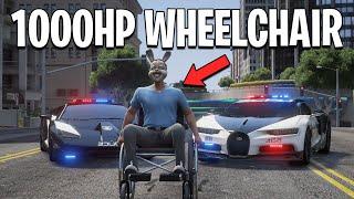 Running From Cops with 1000HP Wheelchair in GTA 5 RP