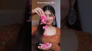 Flower Hairstyle for Traditional Wear 