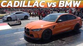 BMW vs Cadillac Drag race @ TX2K24 Texas Motorplex