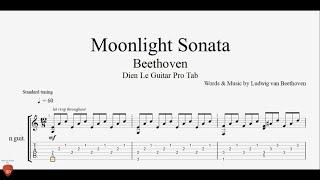 Beethoven - Moonlight Sonata - Guitar Tutorial + TAB