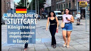 Stuttgart Deutschland RUNDGANG Königstraße durch die Hauptfußgängerzone 4K