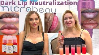 Dark lips neutralization. PMU tutorial