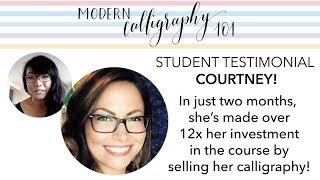 Modern Calligraphy 101 Online Course - Student Testimonial || Courtney