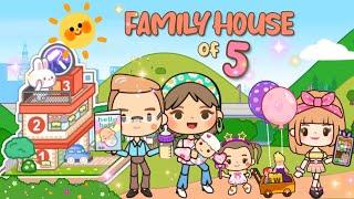 Miga World BIG FAMILY OF 5 HOUSE DESIGN ️ |family house DECORATIONS| Miga town |tocaboca