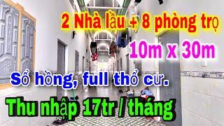 Bán nhà Bình Dương, ngay kcn, trường học (2 căn nhà lầu+8 phòng trọ) thu nhập đều 17 triệu/tháng.