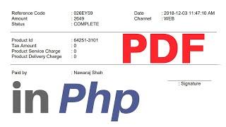 How to make PDF Invoice in PHP using FPDF library