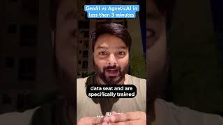 GenAI vs AgneticAI in less then 3 minutes #agenticrag #ai #aiagents #agenticai #genai #motivation