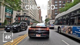 4K Downtown Chicago Drive - First day of Autumn - HDR 2024