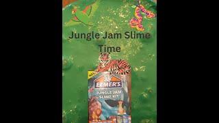 Adalia tries Elmer's jungle jam slime