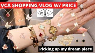 VAN CLEEF AND ARPELS SHOPPING VLOG | VCA shopping vlog with price | Vca sweet alhambra necklace