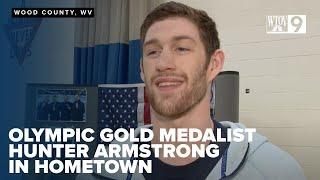 Olympic swim gold medalist Hunter Armstrong in hometown for meet & greet