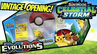 $90 Pikachu and Eevee Pokeball Collection Vintage Pokemon TCG Opening