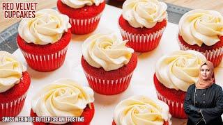 Perfect Red Velvet Cupcake Recipe | Silky Swiss Meringue Buttercream Frosting | MASTERCLASS