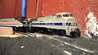 Some Of My Ho Scale Amtrak Trains In Action! 4.19.15