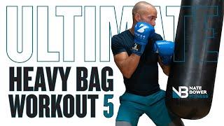 Ultimate 20 Minute Boxing Heavy Bag Workout 5 | NateBowerFitness