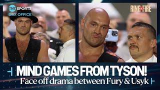 Tyson Fury DOES NOT make eye contact with Oleksandr Usyk  #FuryUsyk  #RingOfFire