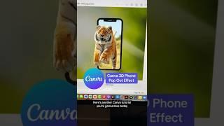 Canva Design Hack - How To Create A 3D Phone Pop Out Effect On Canva #shorts