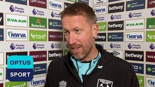 GRAHAM POTTER: 'Stressful!' | New West Ham boss gets his first win against Fulham