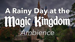 Rainy Day at the Magic Kingdom Ambience | Disney World Cinderella Castle Ambience Loop