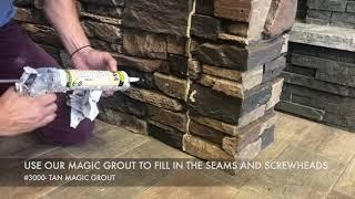 How to Install Interlocking Fake Stone Corner DIY