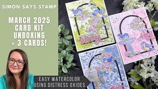 March 2025 Card Kit Unboxing + 3 Cards! | Simon Says Stamp