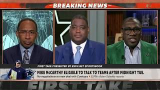  BREAKING  Mike McCarthy ELIGIBLE to talk to other teams after midnight Tuesday | First Take