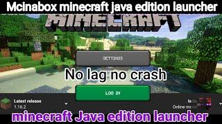 Minecraft Java edition launcher (mcinabox) on mobile no lag work with offline account